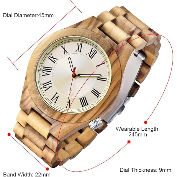 Wooden Watches Mens with Handmade Colorful Bamboo Wood Watch Analog Date Quartz Wooden Watch for Men Q2022-white-US