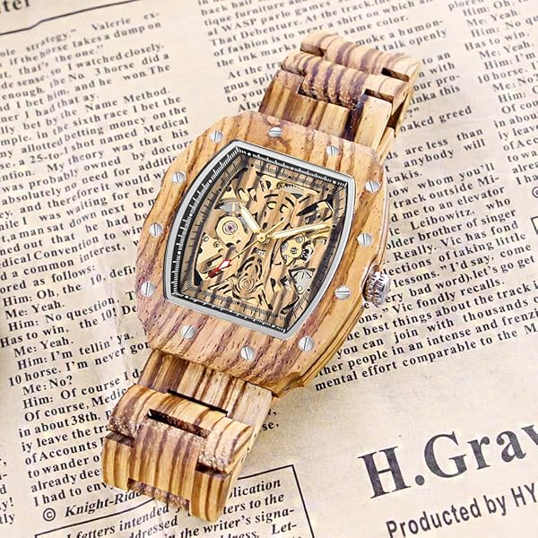 Pure Handcrafted Men’s Wood Art Watch