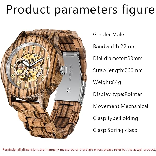 Handmade Craft Art Wood Watch for Men