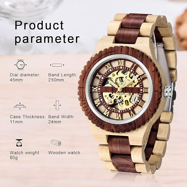 Men’s All Handmade Artistic Wood Watch