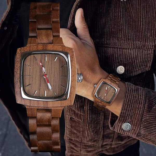 Wooden Watches Mens with Handmade Colorful Bamboo Wood Watch Analog Date Quartz Wooden Watch for Men Q1056 (sale by bulk)